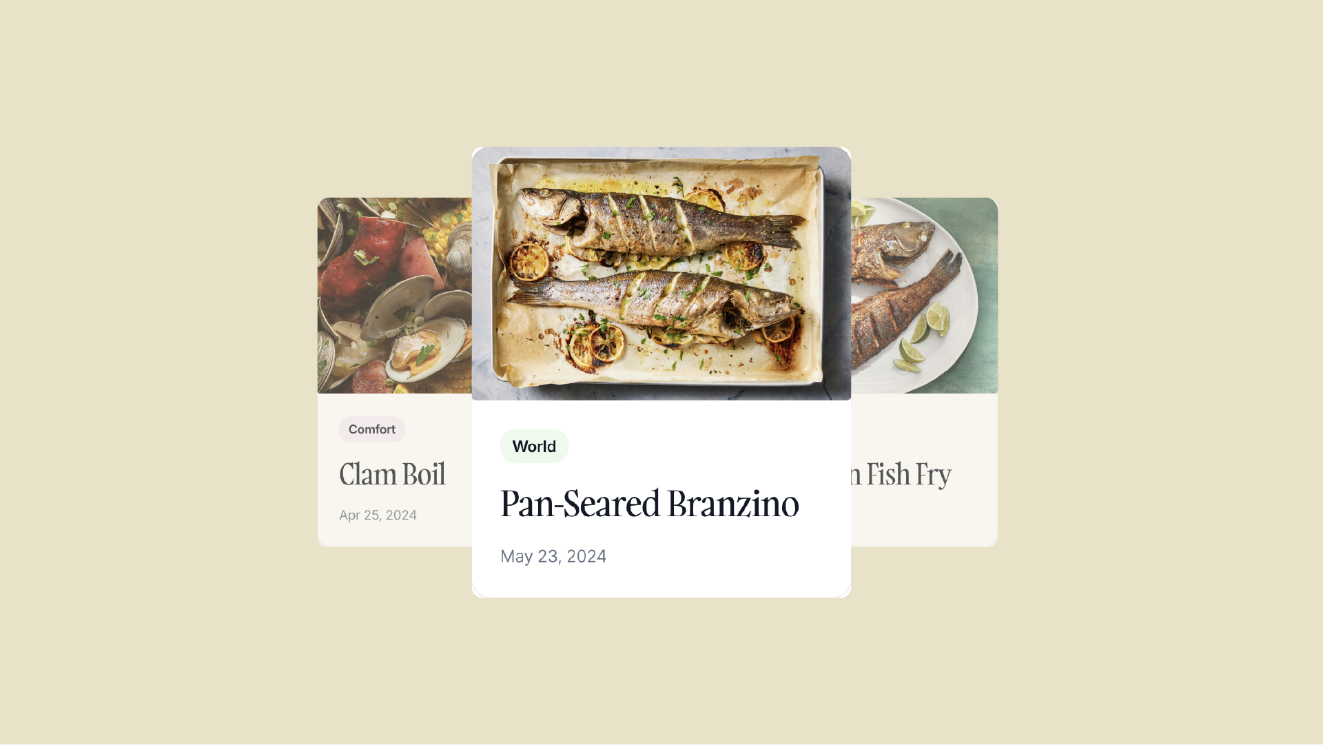 Recipe card design