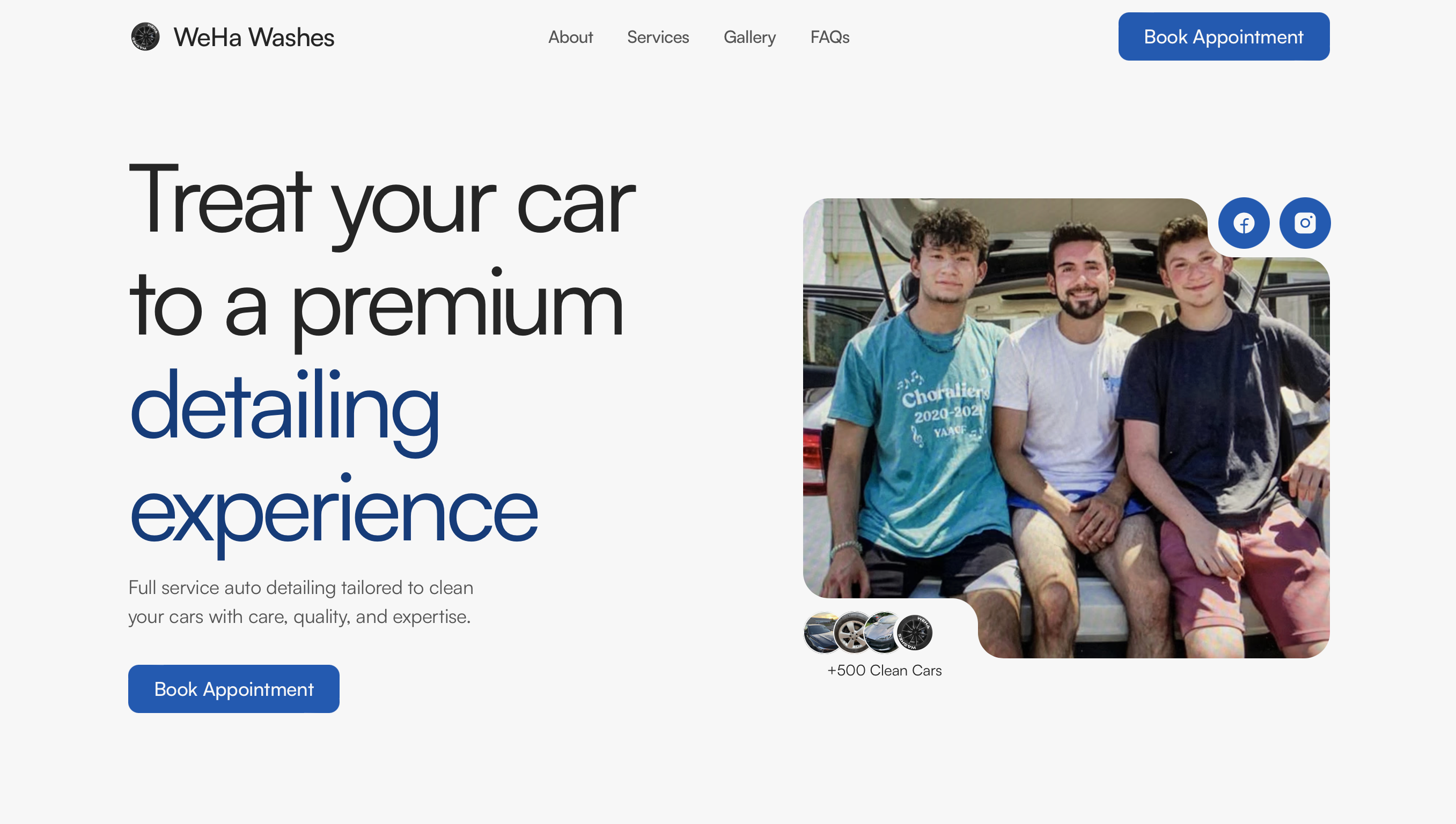 WeHa Washes website